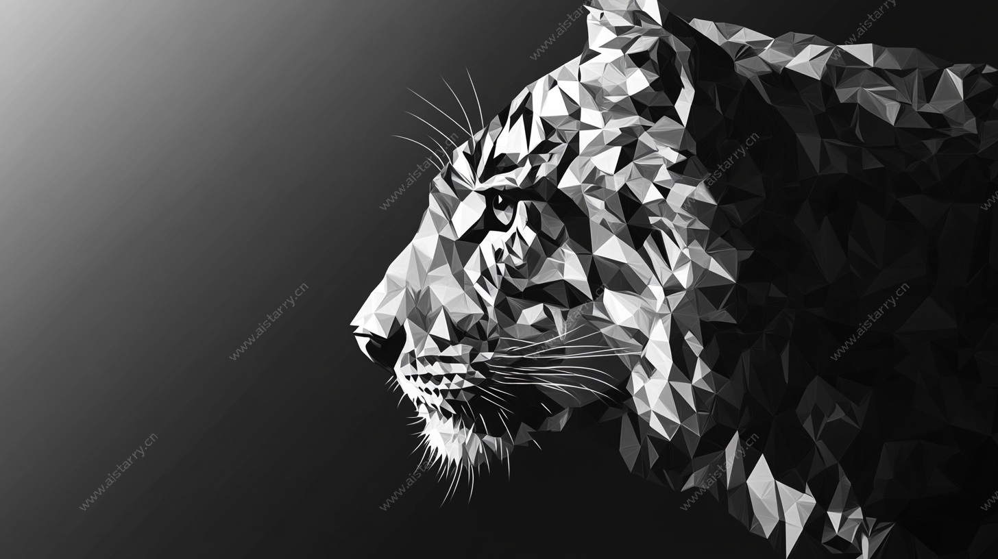 低多边形风格猎豹头像