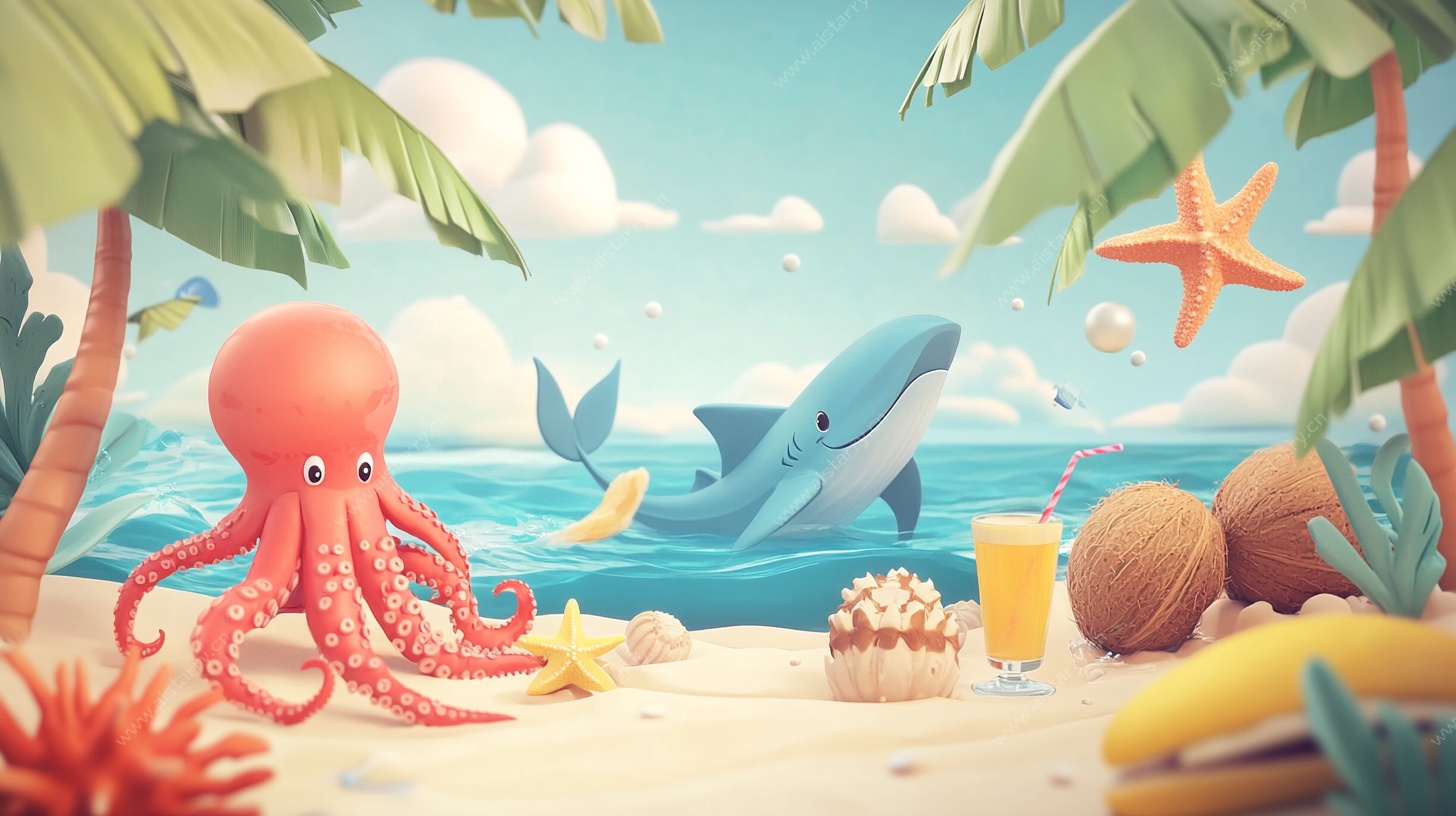 欢乐海滨章鱼海豚度假景