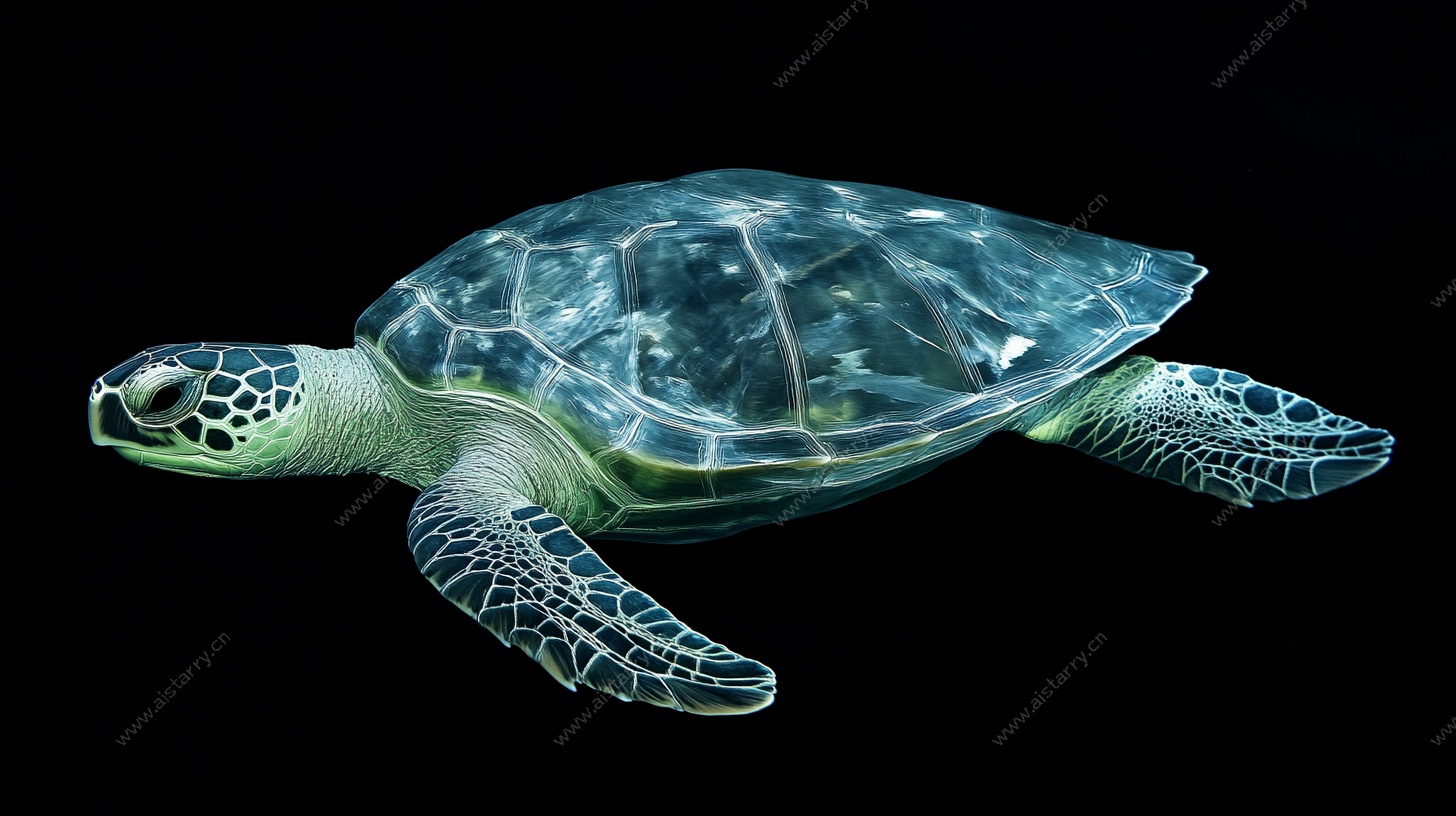 透明风海龟3D渲染图