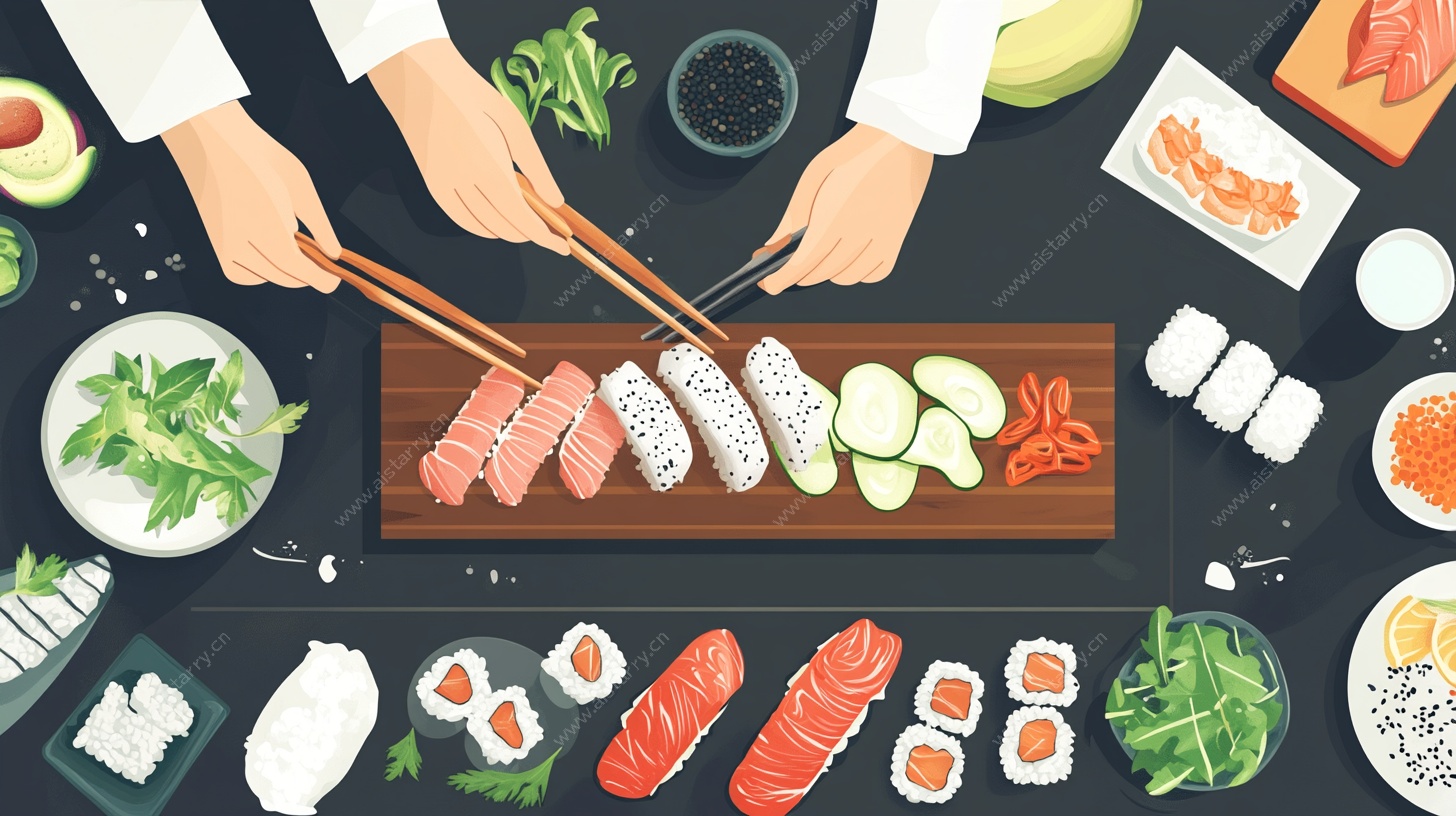 制作寿司场景