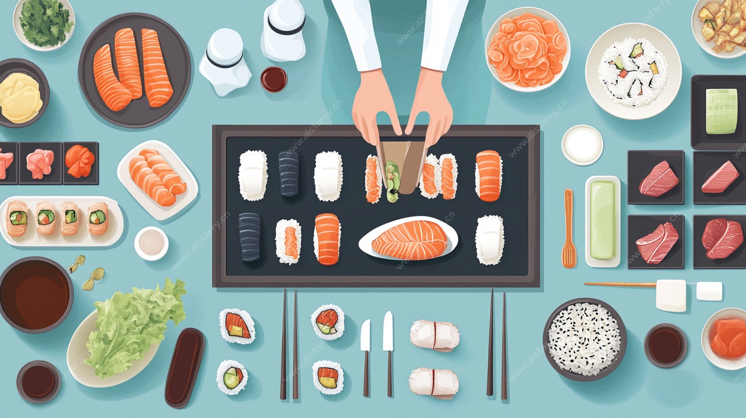 制作寿司场景图