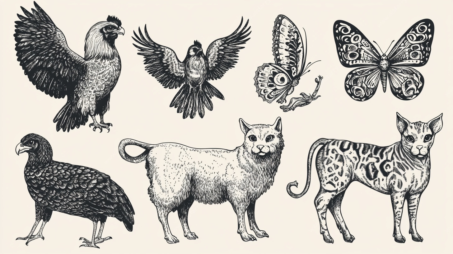 手绘动物插画集合