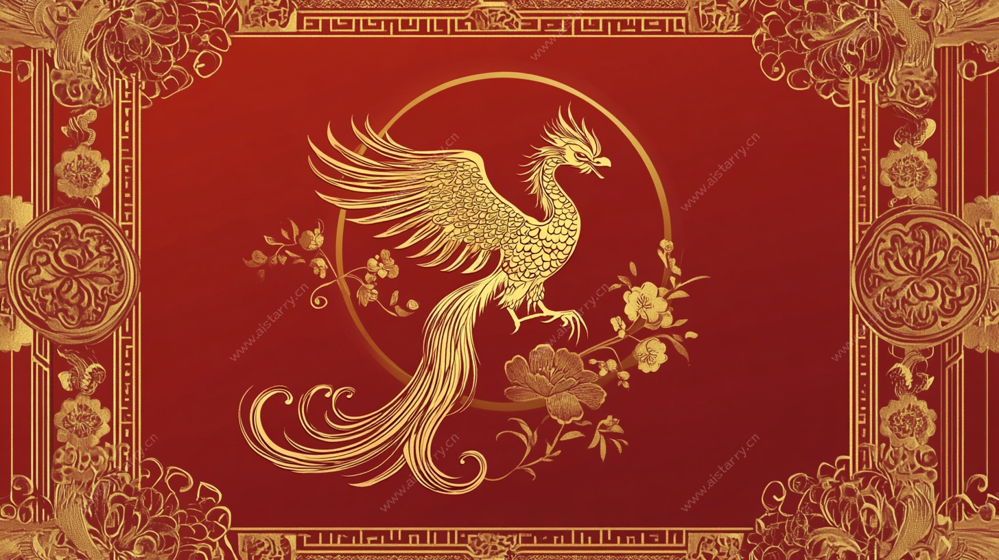 凤凰呈祥中式古典装饰图