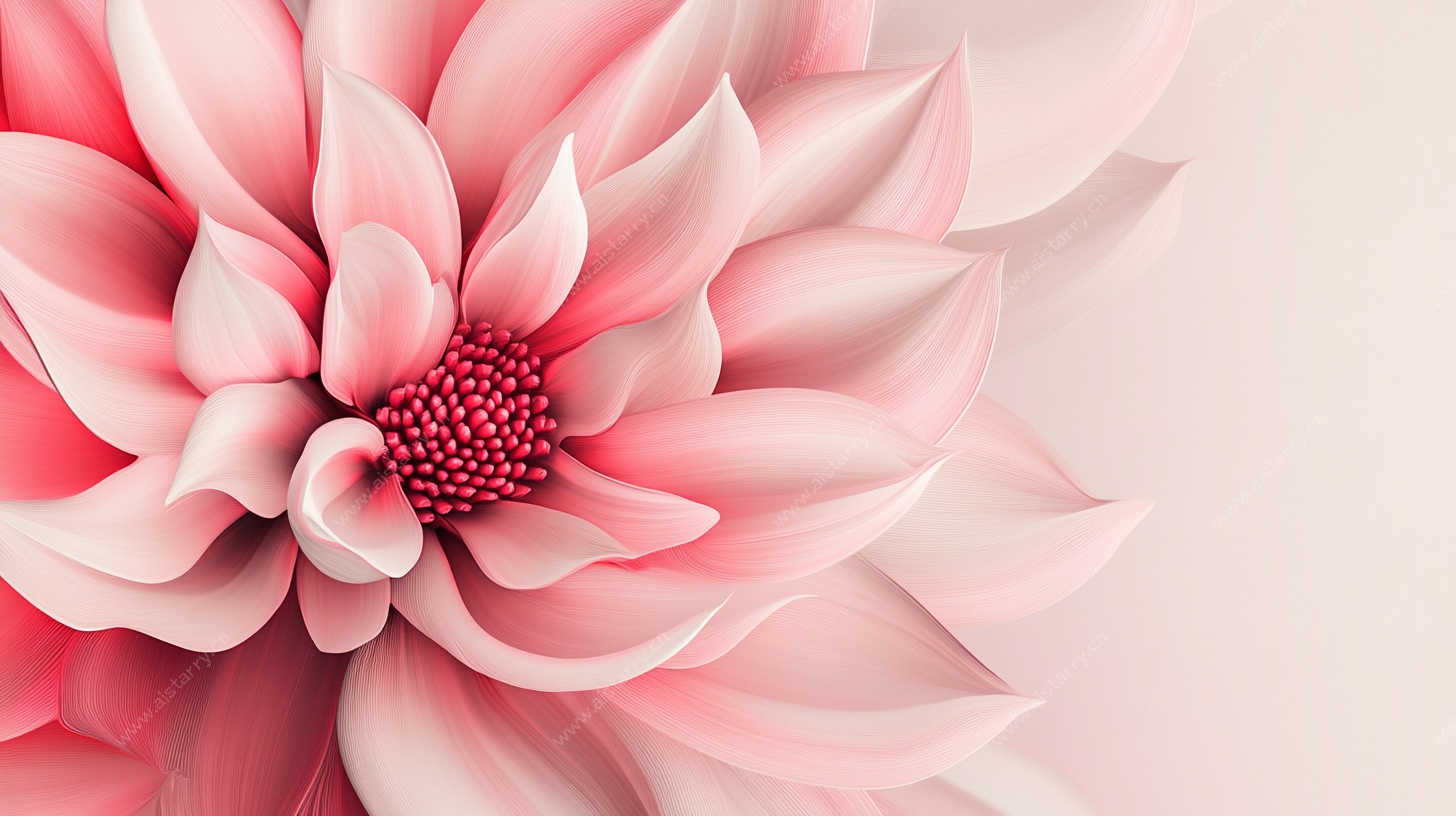 梦幻粉色花朵特写