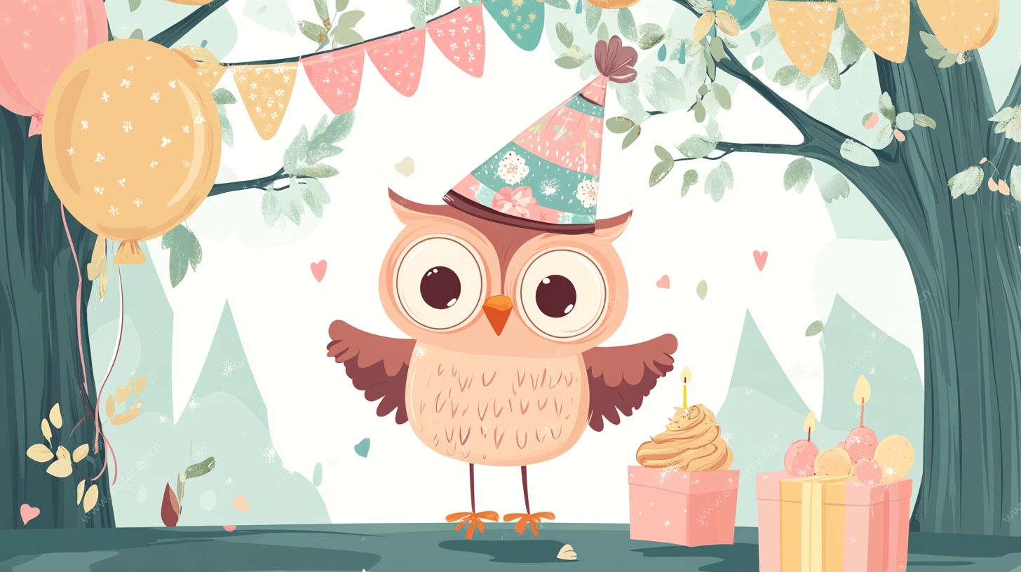 猫头鹰的欢乐生日派对