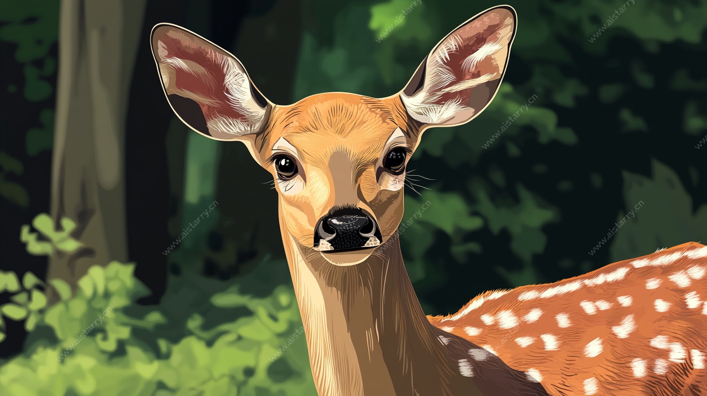 森林中的可爱小鹿