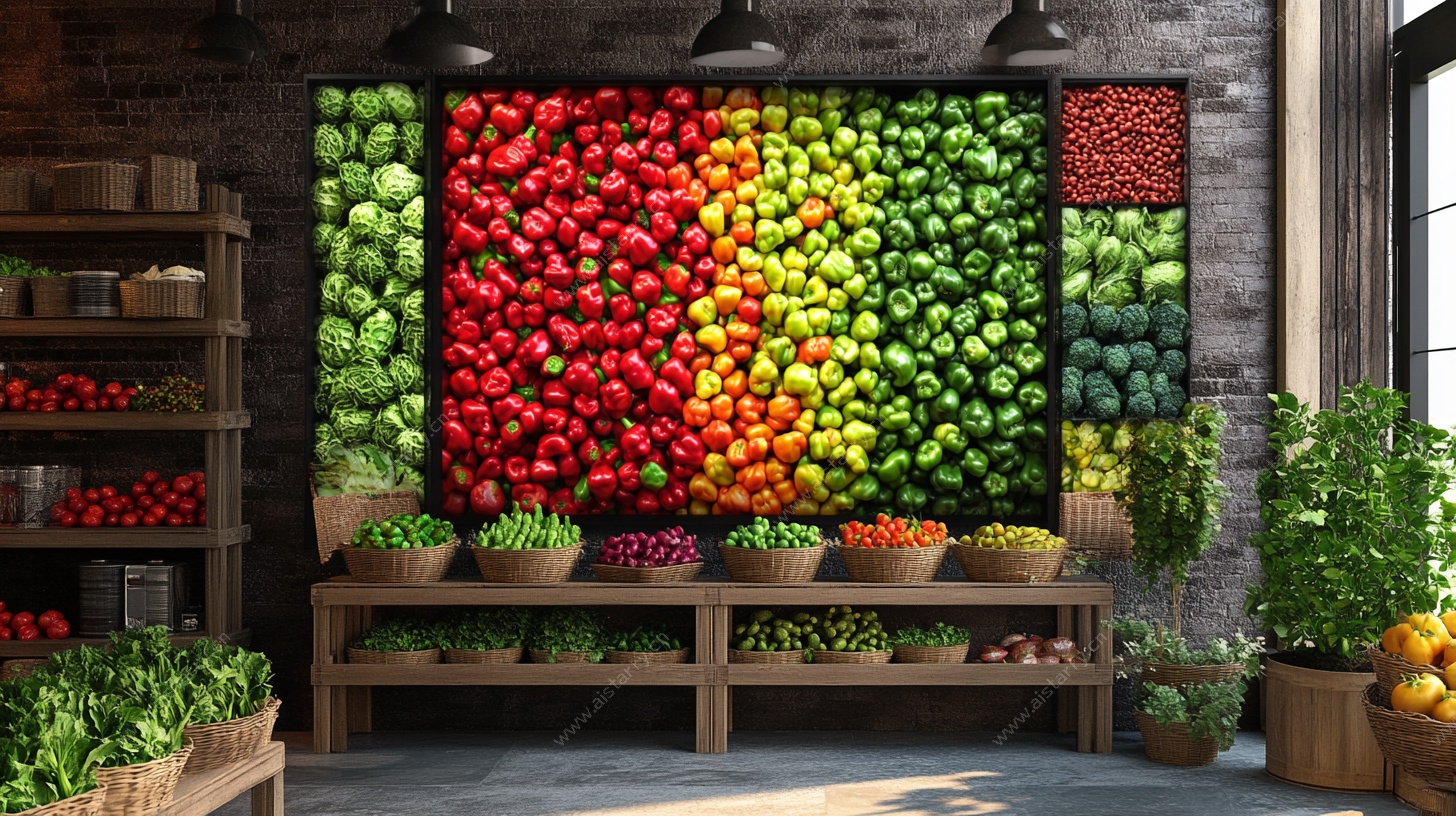 多彩果蔬墙 打造清新空间