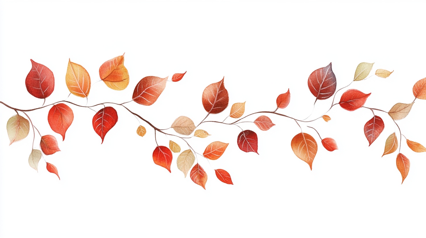 秋季枝叶装饰图