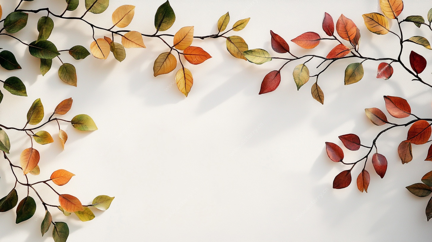 秋日彩叶装饰背景图