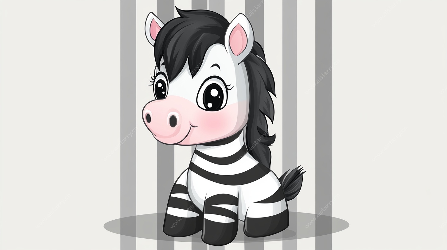 可爱斑马卡通形象