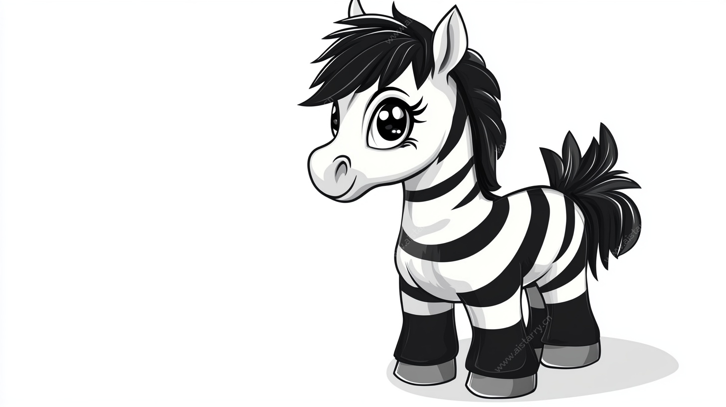 可爱卡通斑马形象