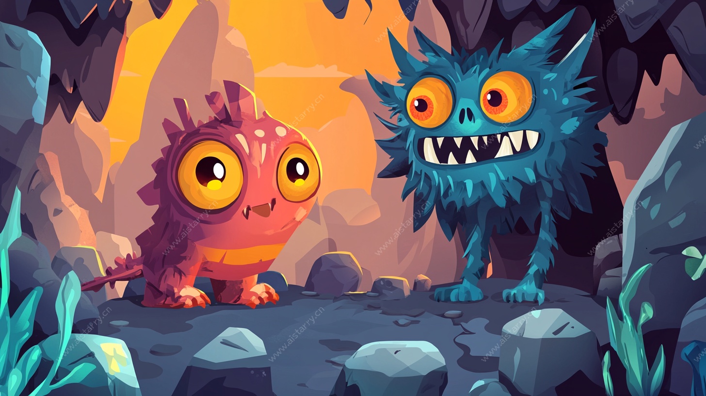 洞穴中的可爱怪物