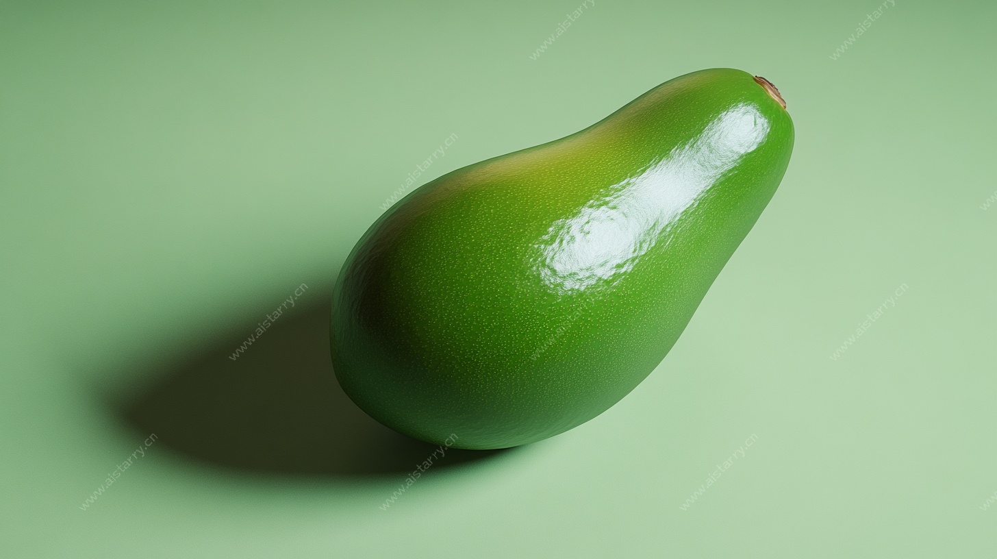 绿色牛油果静物特写