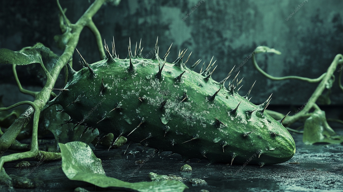 带刺的鲜绿黄瓜