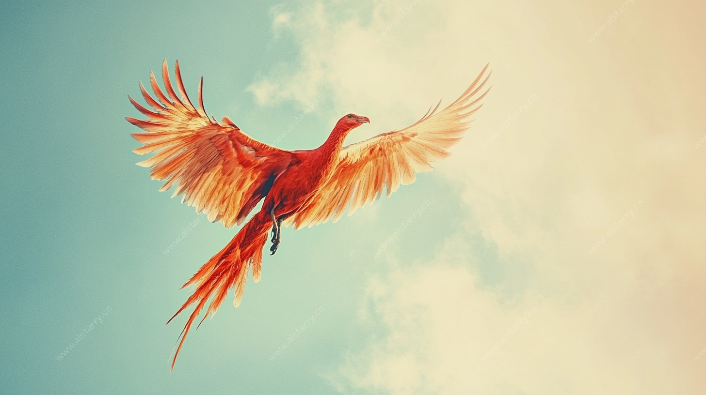 飞翔的火红凤凰