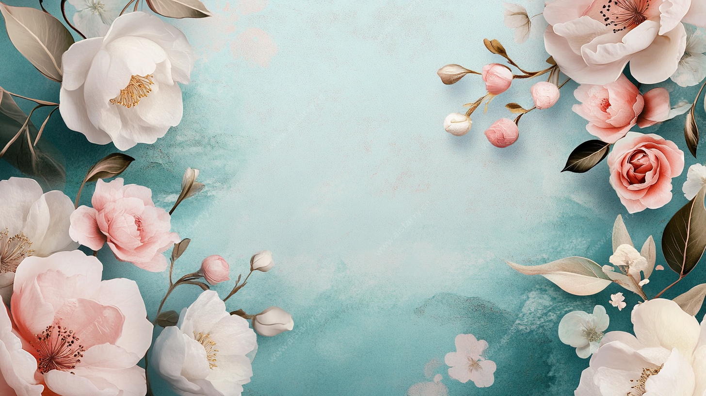 清新花卉背景图