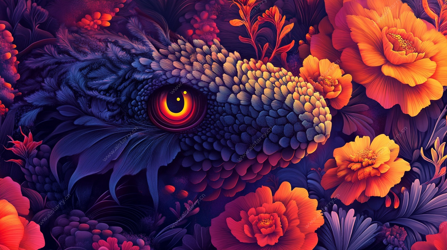 繁花中的神秘龙首