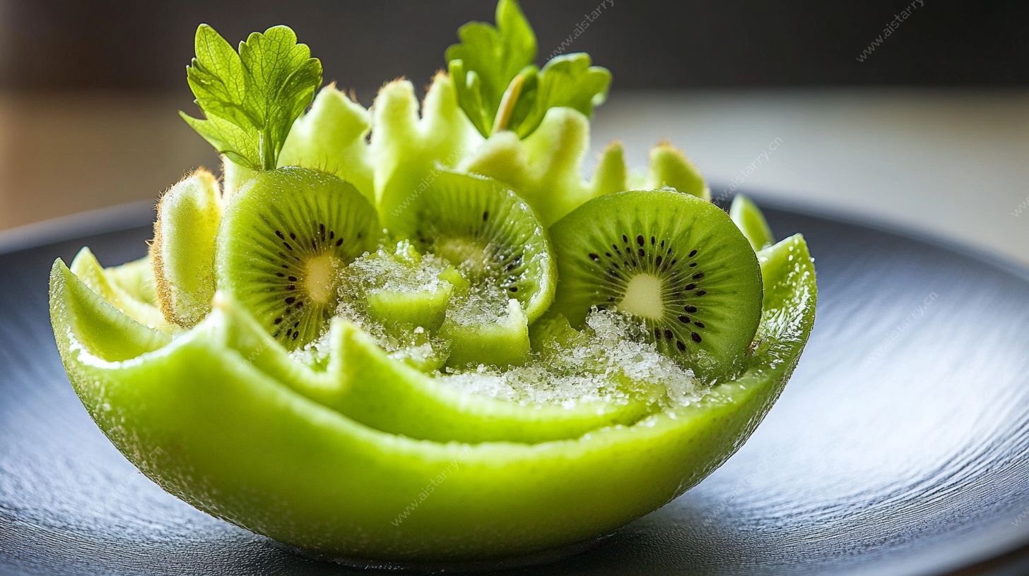 甜瓜猕猴桃创意水果拼盘