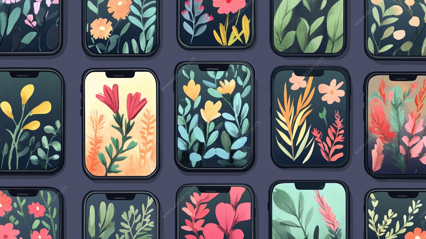 花卉手机壳图案设计