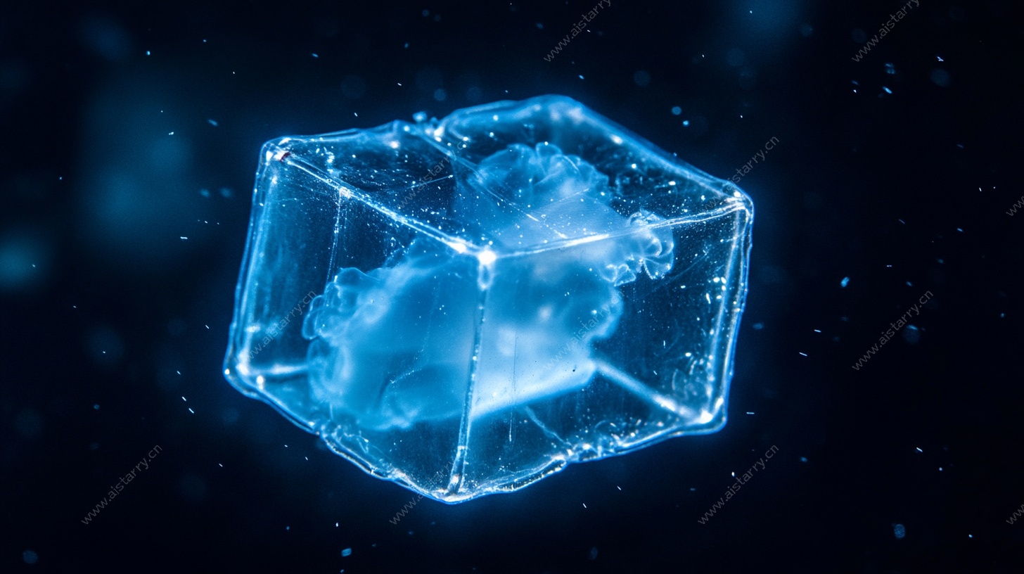 冰冻立方体中的梦幻景象