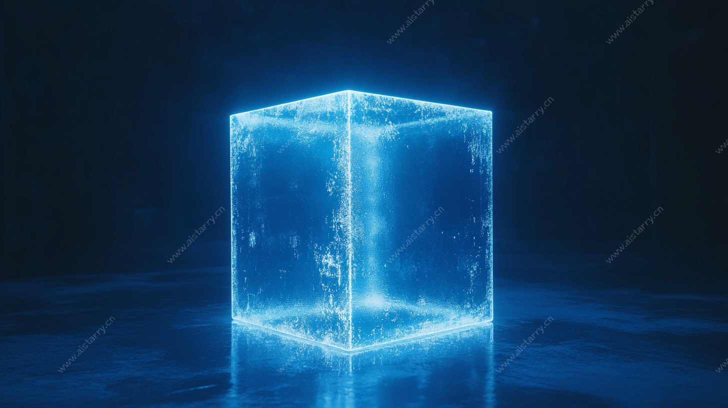发光透明立方体