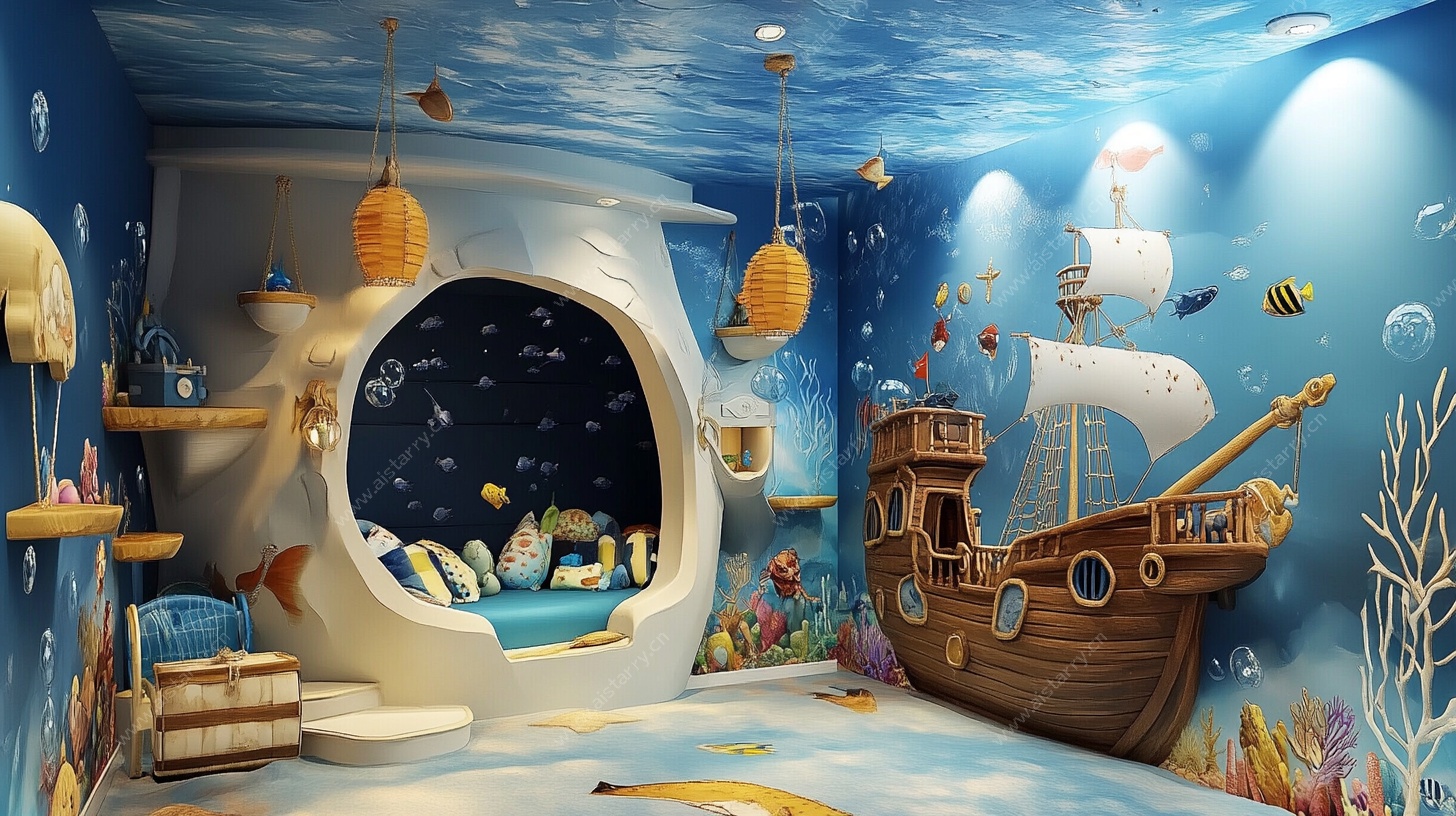 海底主题儿童梦幻卧室