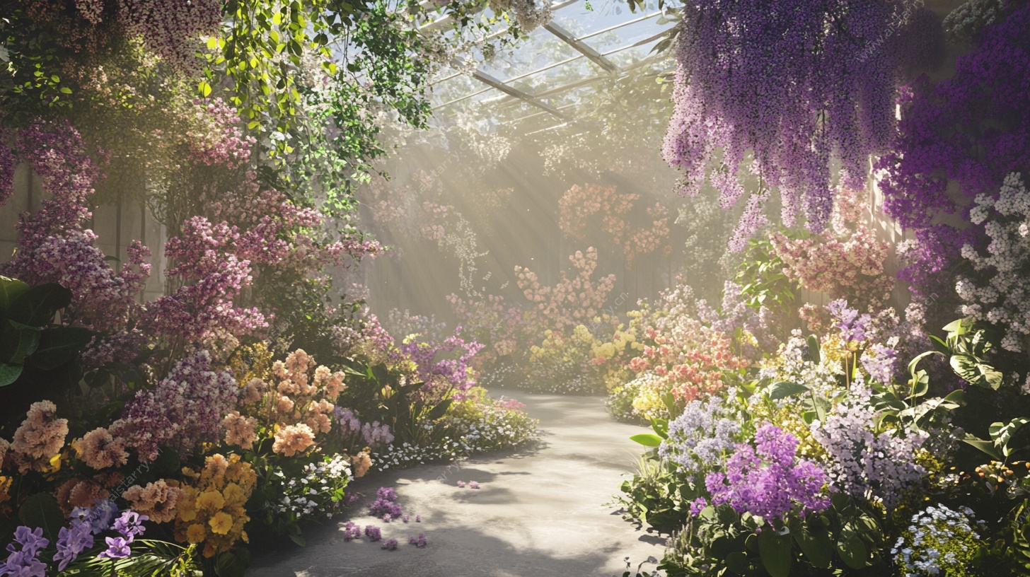 梦幻紫藤花径 春日浪漫景