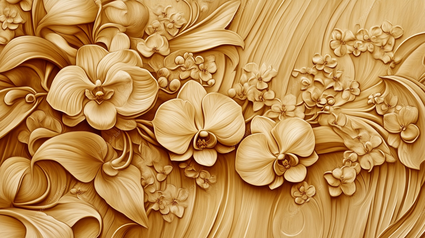 木雕兰花装饰图案