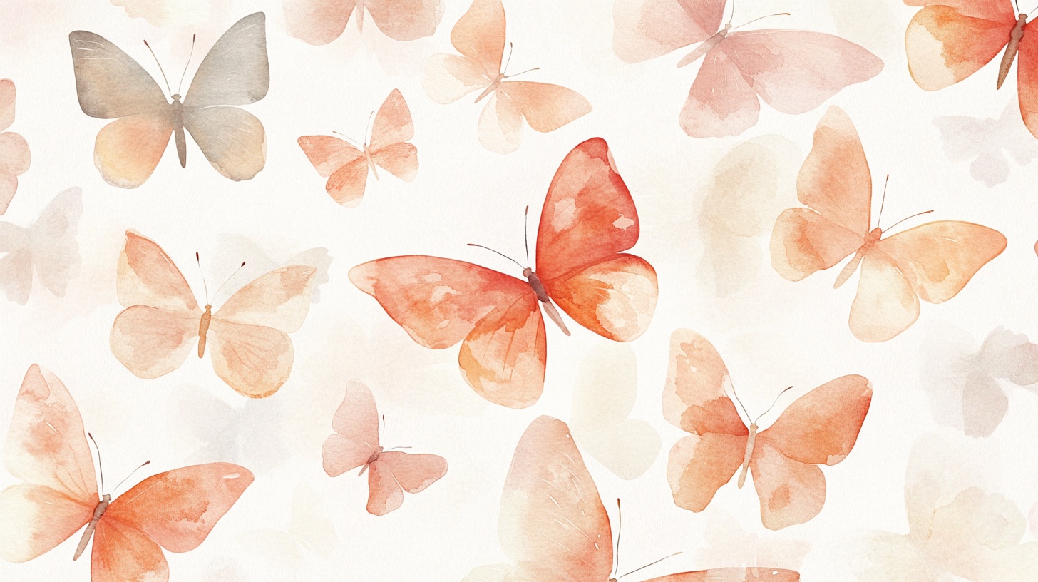 水彩蝴蝶背景图