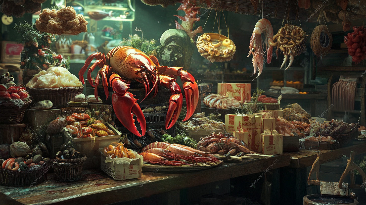 奇幻海鲜市场场景