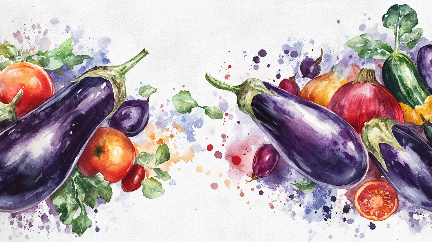 水彩绘多彩蔬菜