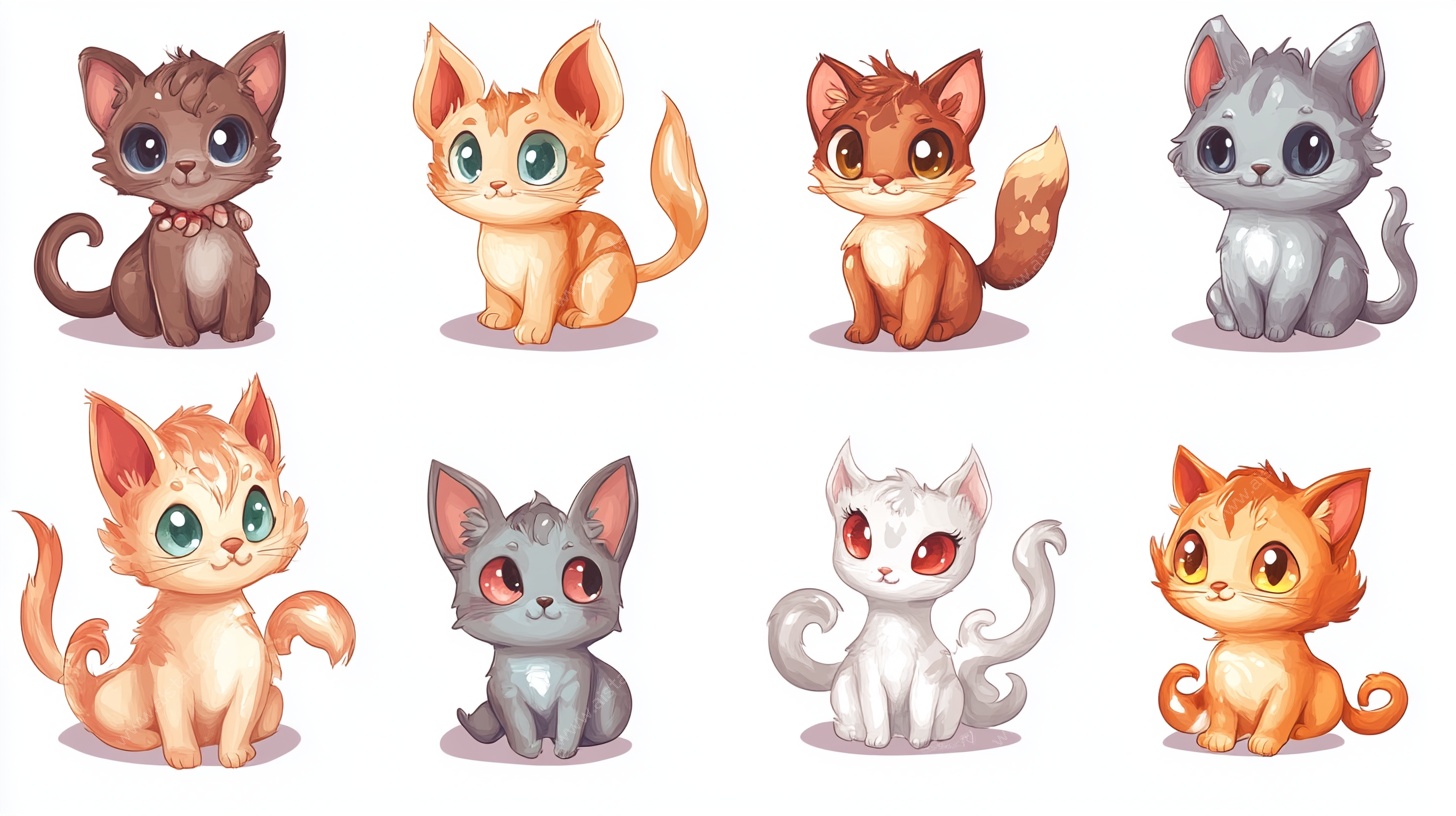 可爱卡通猫咪集合