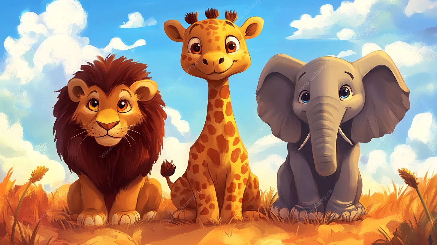 草原上的可爱动物三剑客