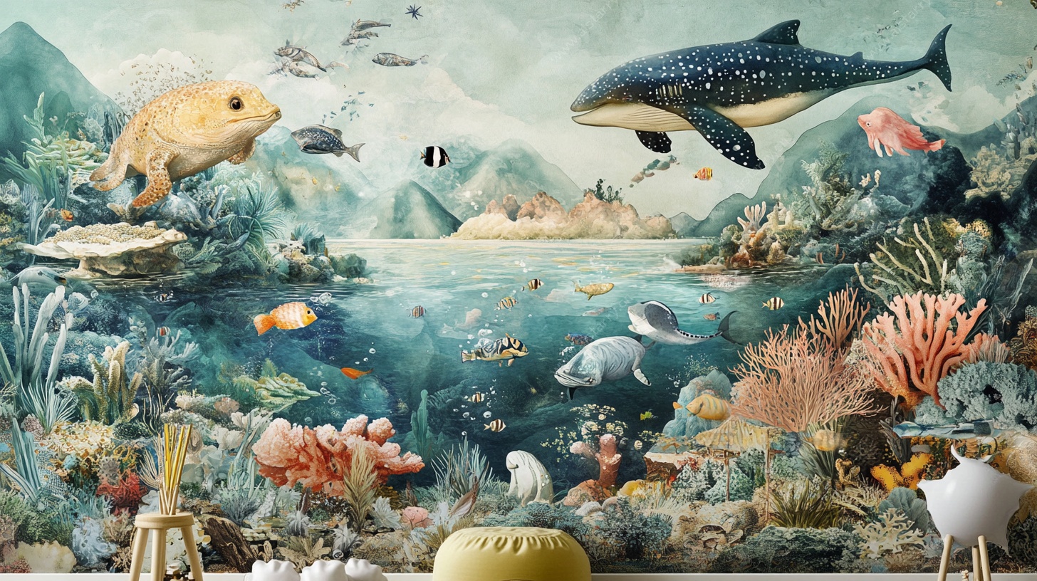 梦幻海底世界墙绘