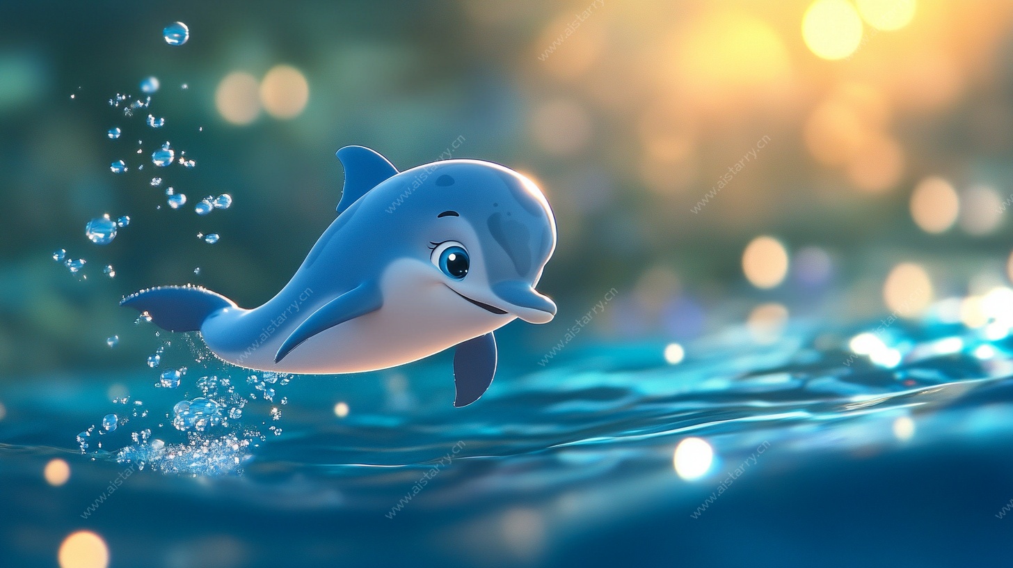 跳跃的可爱海豚