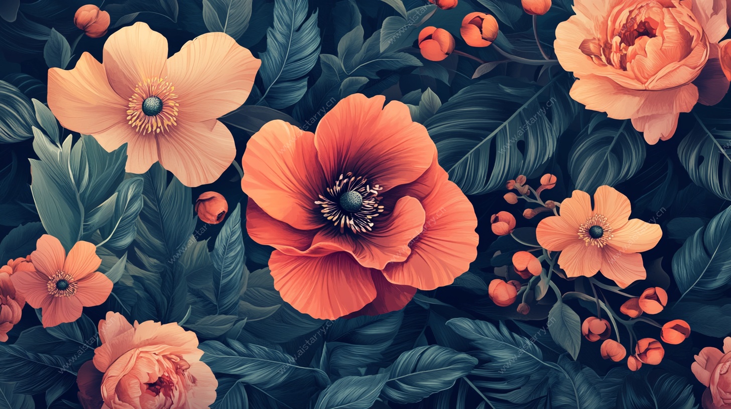 花卉图案背景图