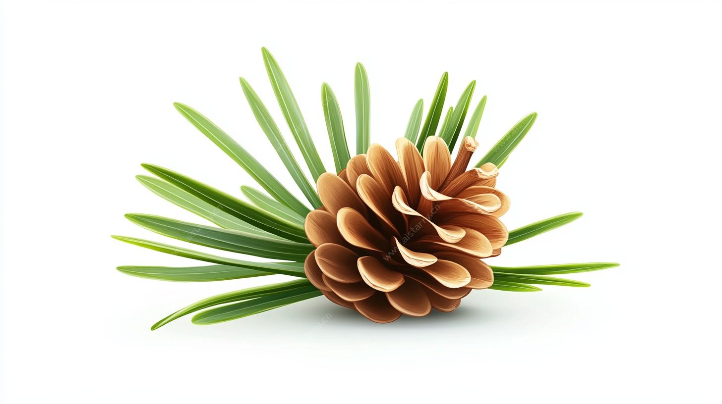 松果与松针的清新组合