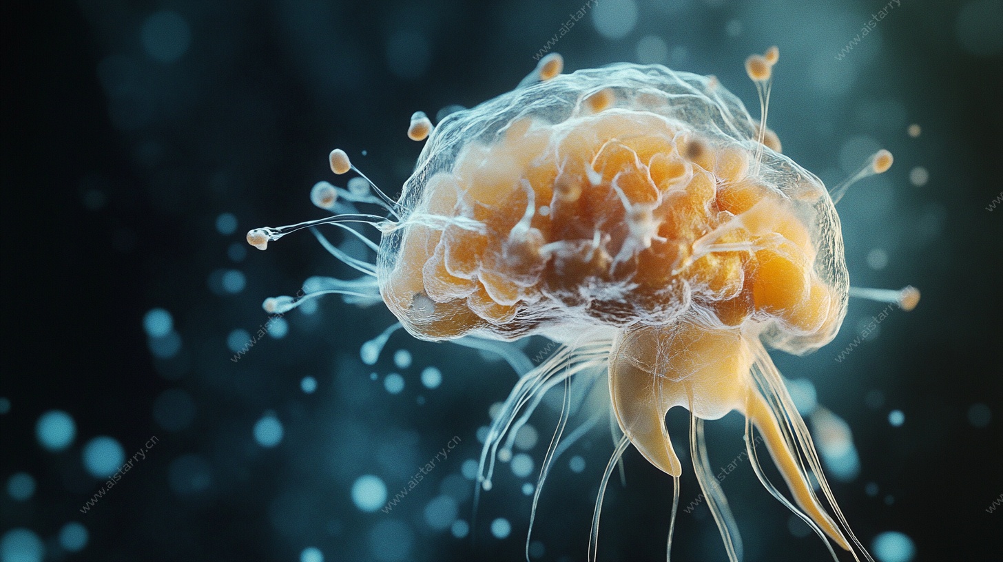 梦幻大脑造型的透明水母