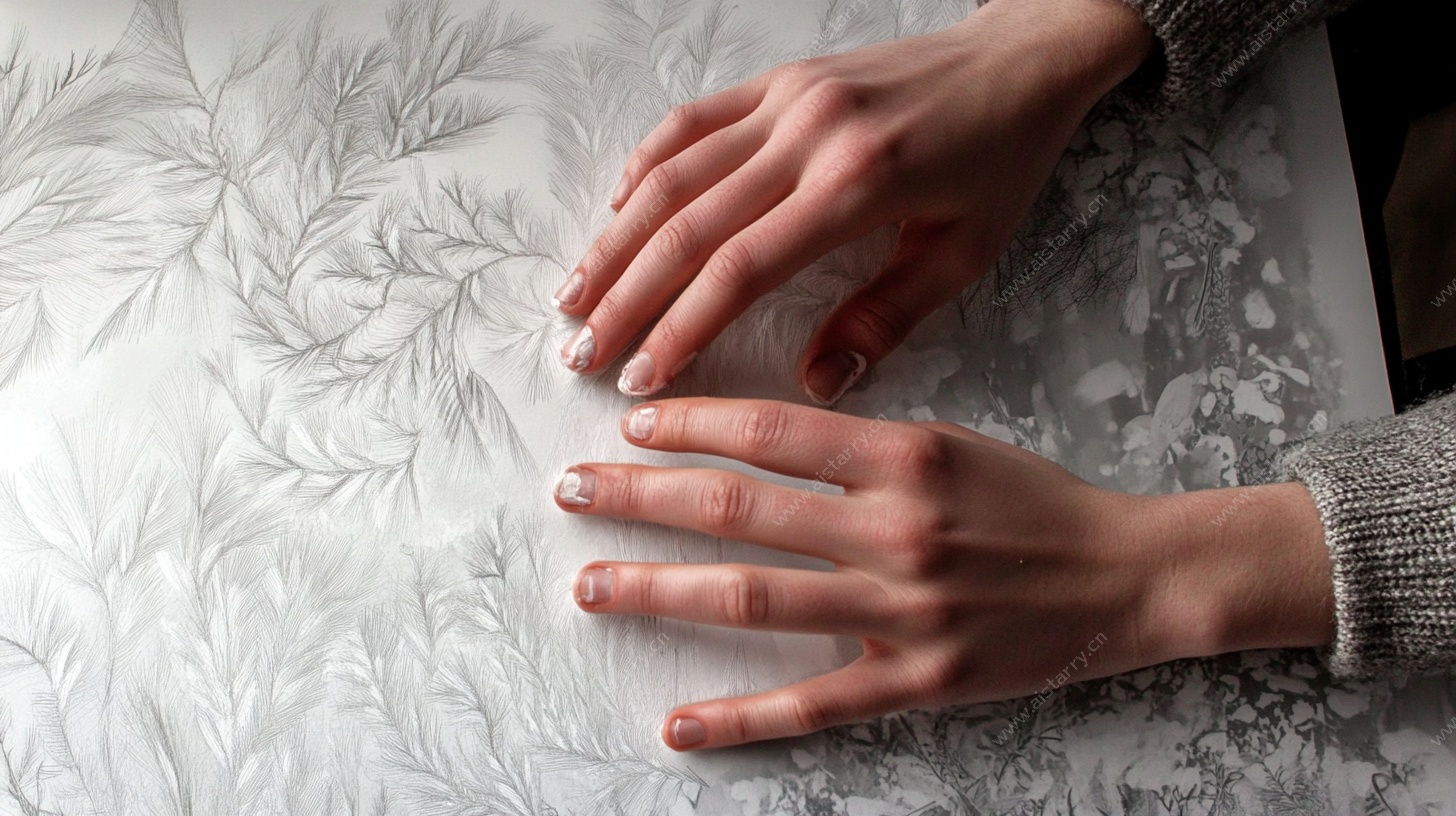 手抚花纹墙纸