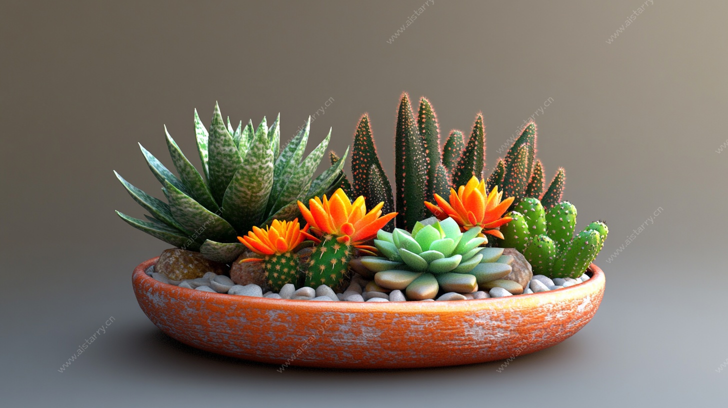 多彩多肉盆栽艺术造型