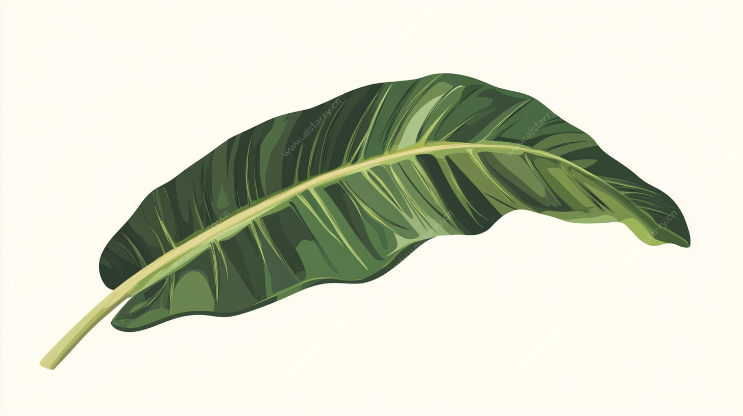 热带芭蕉叶插画