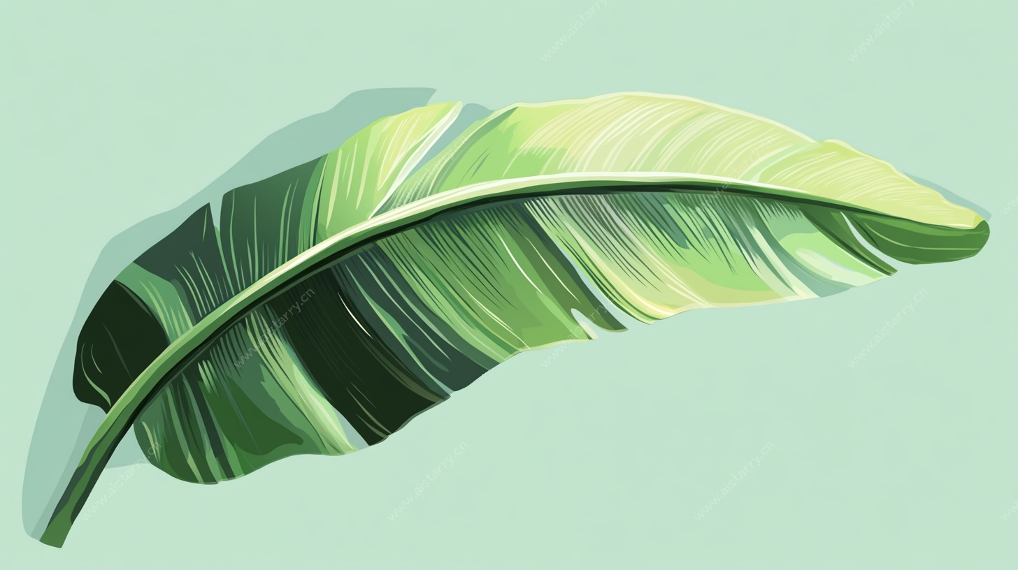 清新芭蕉叶插画