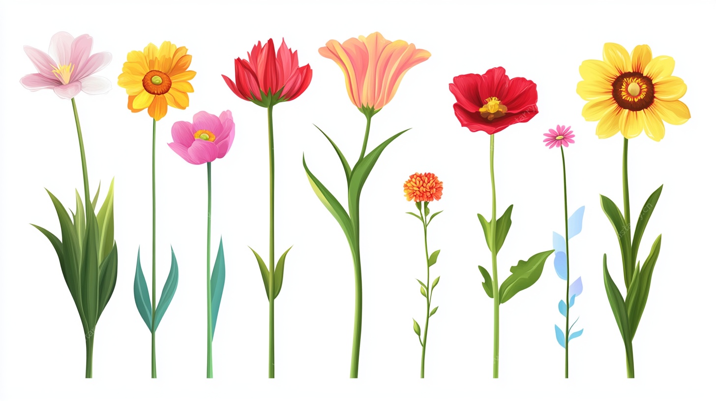 可爱多彩手绘花卉集合