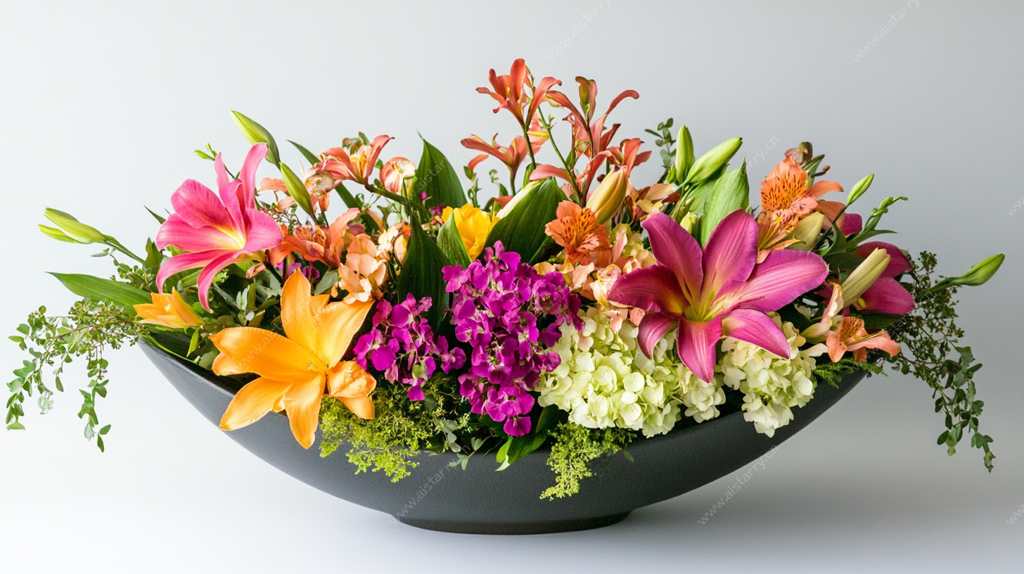 多彩花卉艺术盆栽