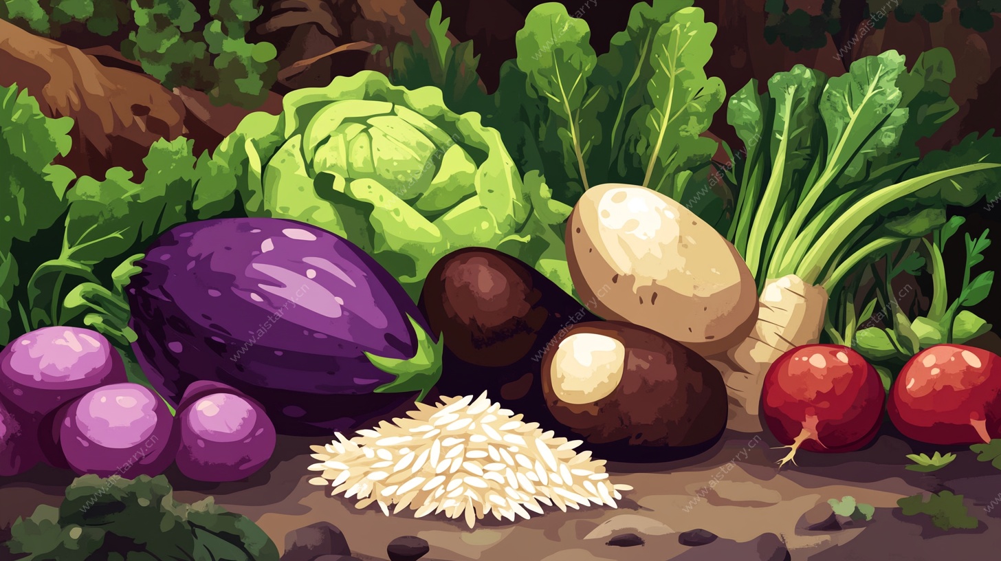 田园风蔬菜插画