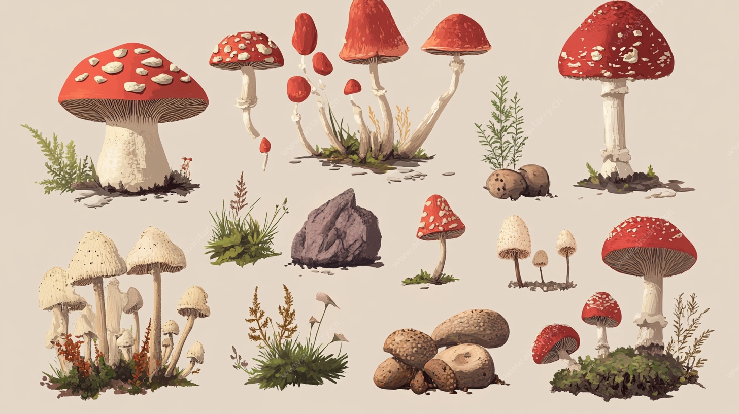 蘑菇插画集合