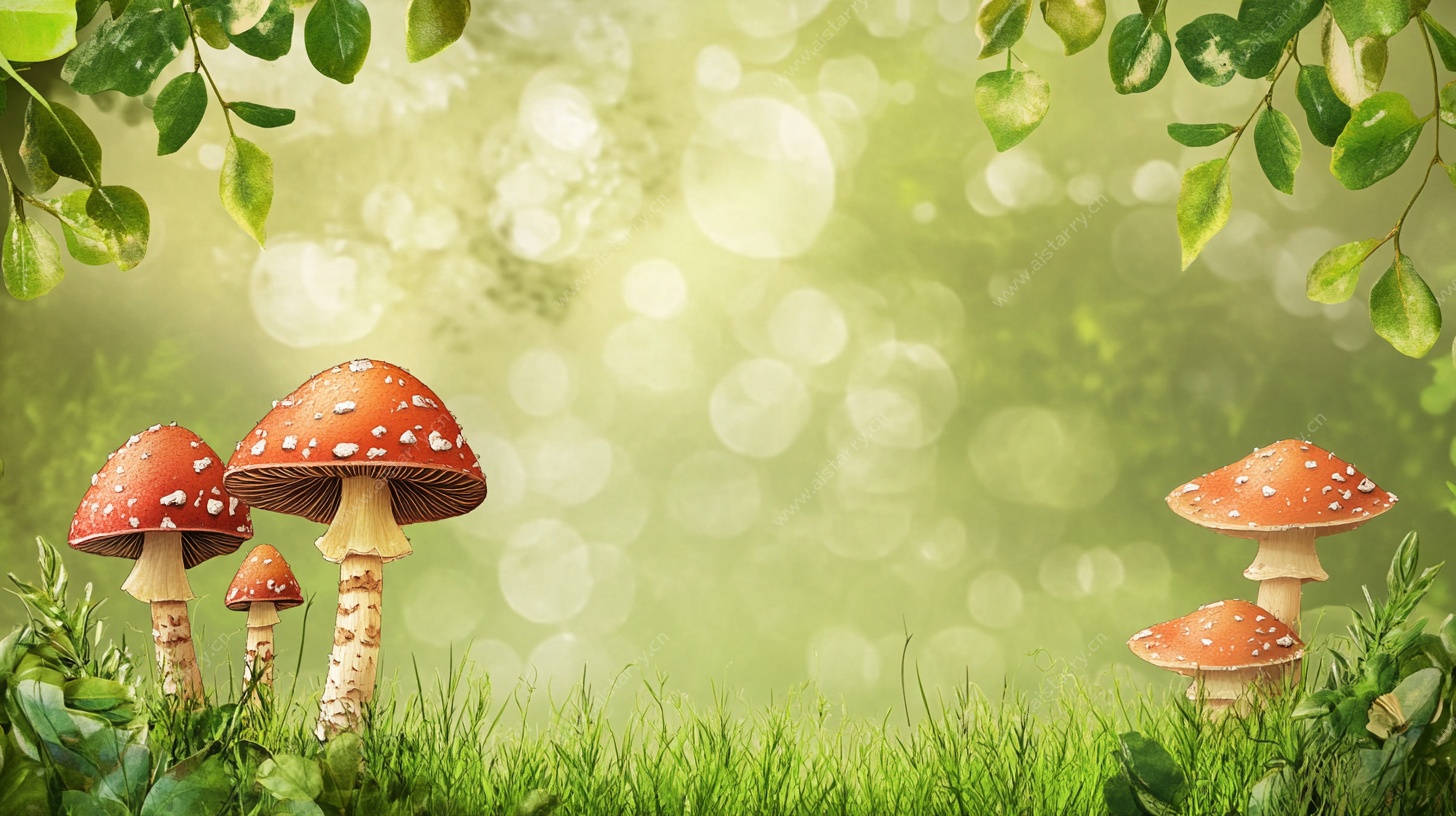 梦幻森林中的蘑菇精灵