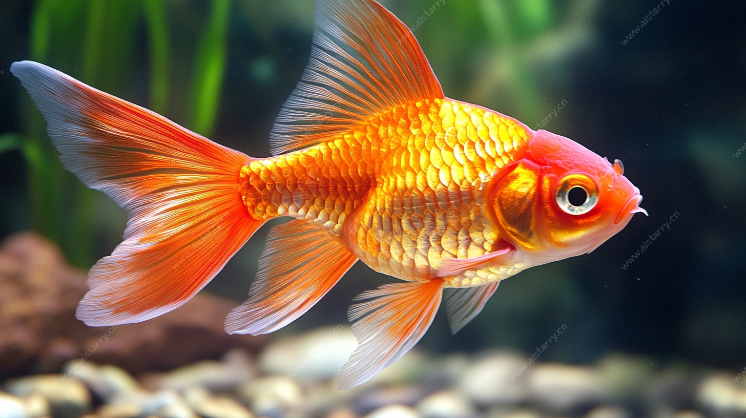 优雅金鱼水中游