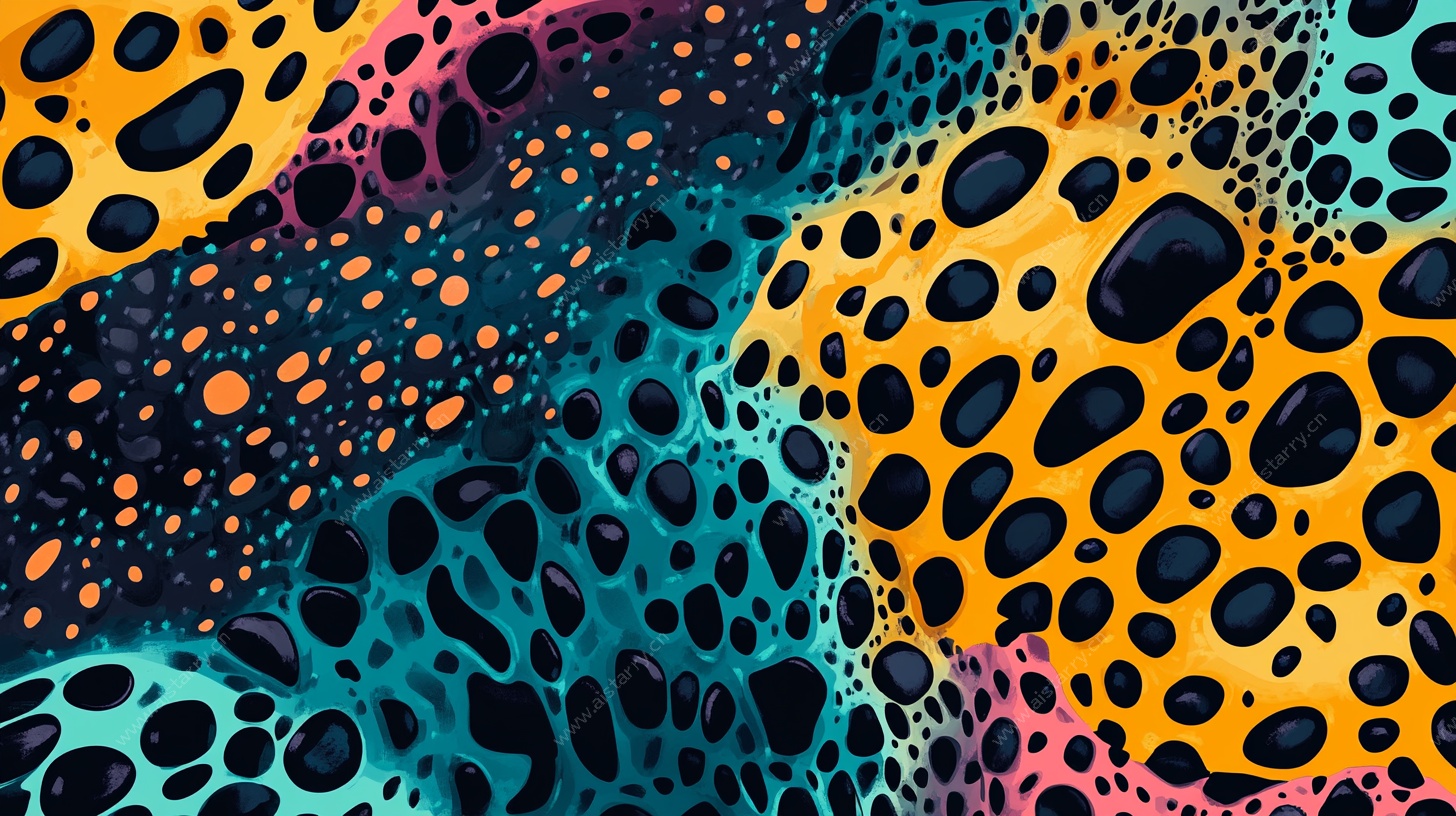 多彩豹纹图案纹理背景