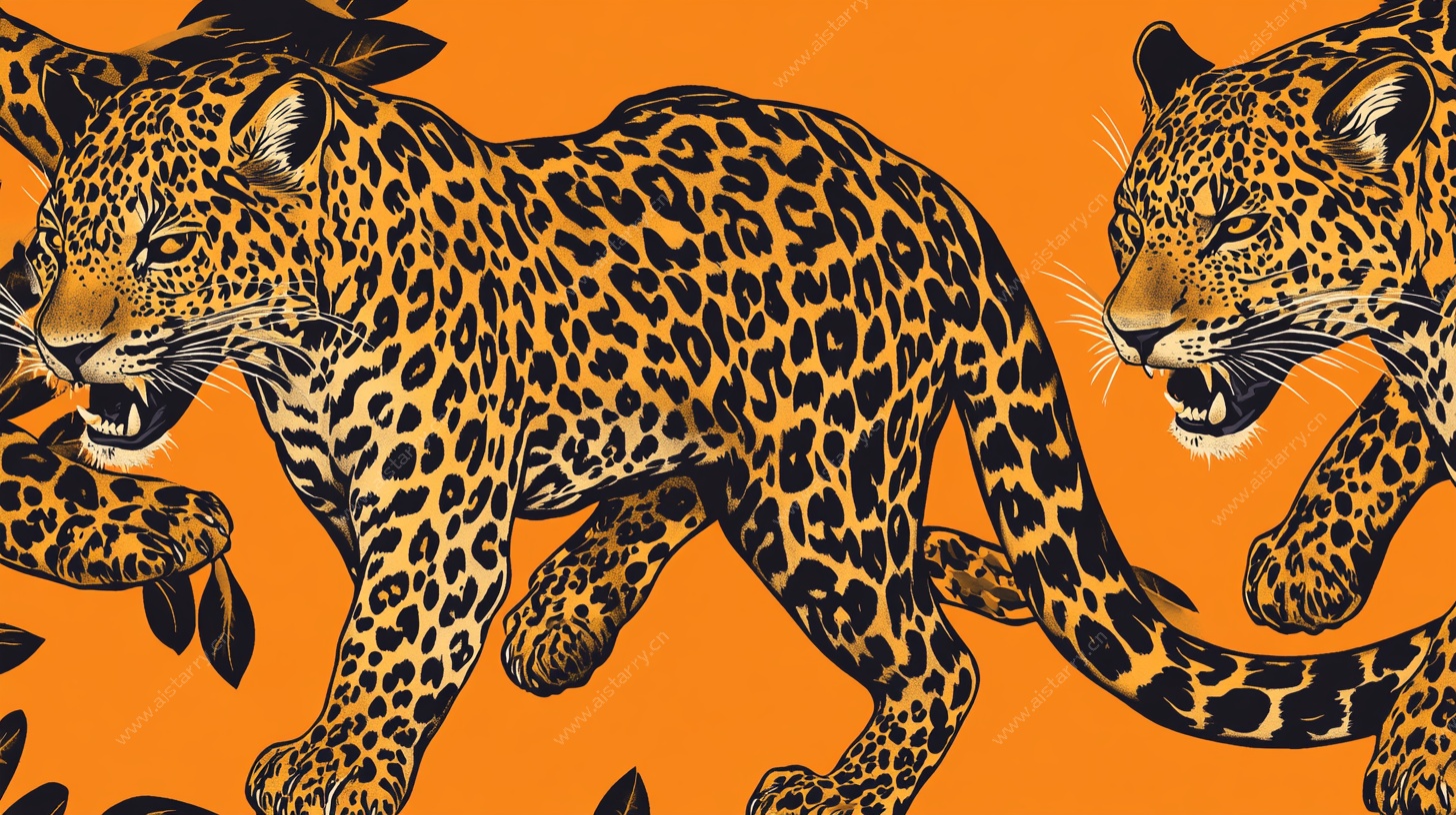 猎豹图案 活力野性风